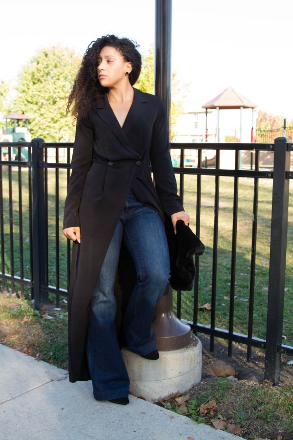 maxi dress over jeans