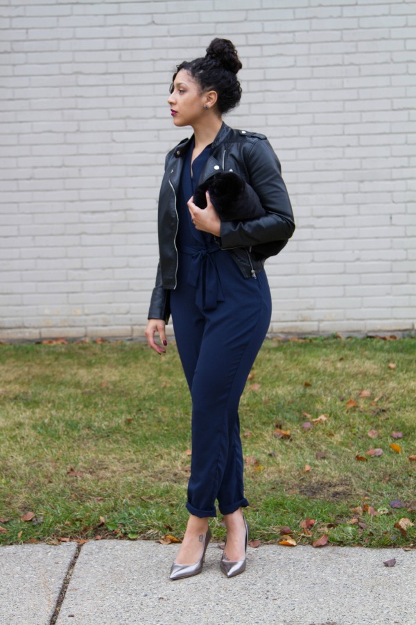 ASOS Office Holiday Outfit Navy and Black