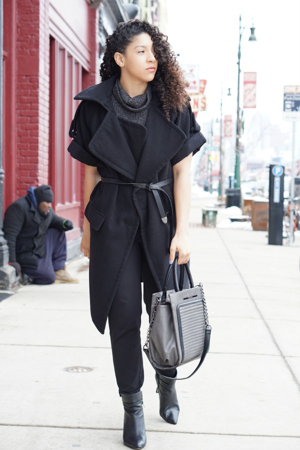 How to Wear a Black Short Sleeve Coat Lil Miss JB Style Details