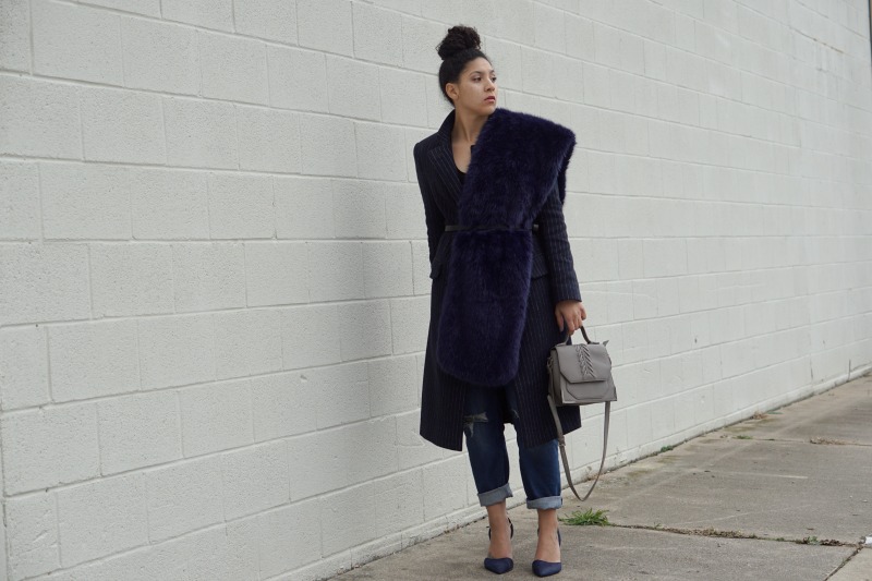 Navy Monochrome Outfit by Detroit Fashion Blogger