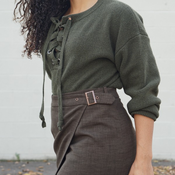 monochromatic olive green outfits