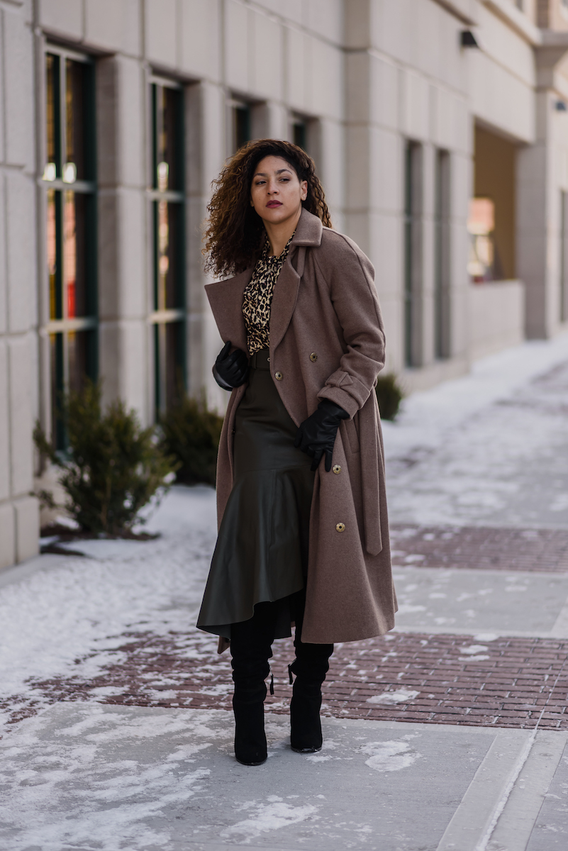 midi skirt coat