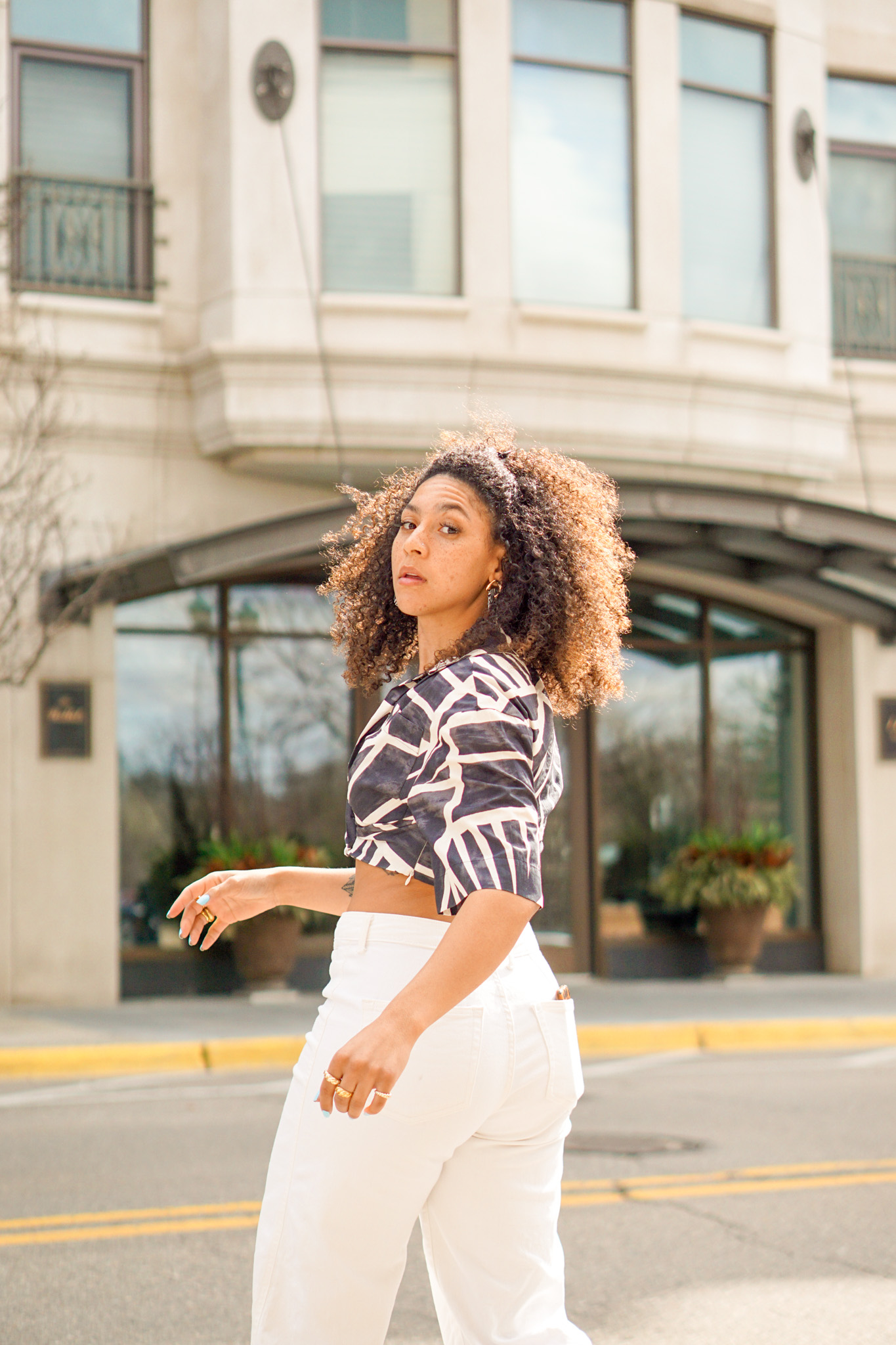 wrap front crop top outfit ideas, black lifestyle blogger, crop top outfit street style, spring outfit black girl, spring fashion, wrap top outfits black girl