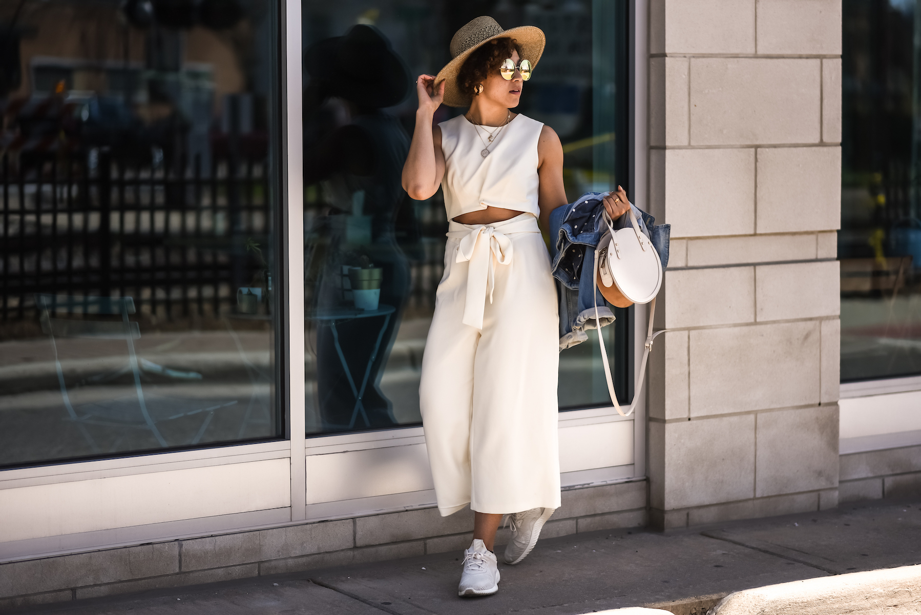 Wearing a White Jumpsuit: A Casual Womens Summer Outift Idea